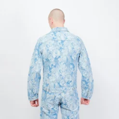 Mode Vêtement Magasin -Mode Vêtement Magasin Aries Arise Cartoon Trucker Jacket Pale Wash 5