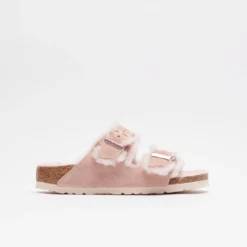 Birkenstock Arizona Shearling Suede Leather Light Rose