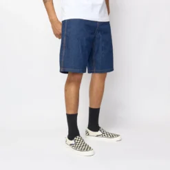 Cash Only - Logo Denim Shorts (Raw Indigo) -Mode Vêtement Magasin Cash Only Logo Denim Shorts Raw Indigo 2