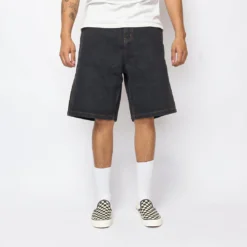 Cash Only - Logo Denim Shorts (Washed Black)