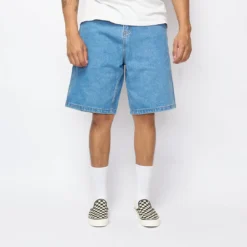 Cash Only - Logo Denim Shorts (Washed Indigo)