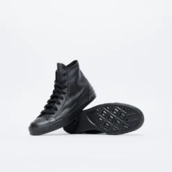 Converse - Chuck 70 Hi Premium Leather (Black/Black/Black) -Mode Vêtement Magasin Converse Chuck 70 Hi Premium Leather Black Black Black 3