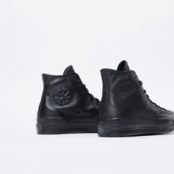 Converse - Chuck 70 Hi Premium Leather (Black/Black/Black) -Mode Vêtement Magasin Converse Chuck 70 Hi Premium Leather Black Black Black 5