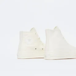 Converse - Chuck 70 Hi Premium Leather (egret / Egret / Egret) -Mode Vêtement Magasin Converse Chuck 70 Hi Premium Leather Egret Egret Egret 5
