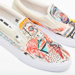 DC Shoes Basquiat X Manual Slip On - White / Graffiti Print -Mode Vêtement Magasin DC Shoes Basquiat x Manual Slip On White Graffiti Print 6