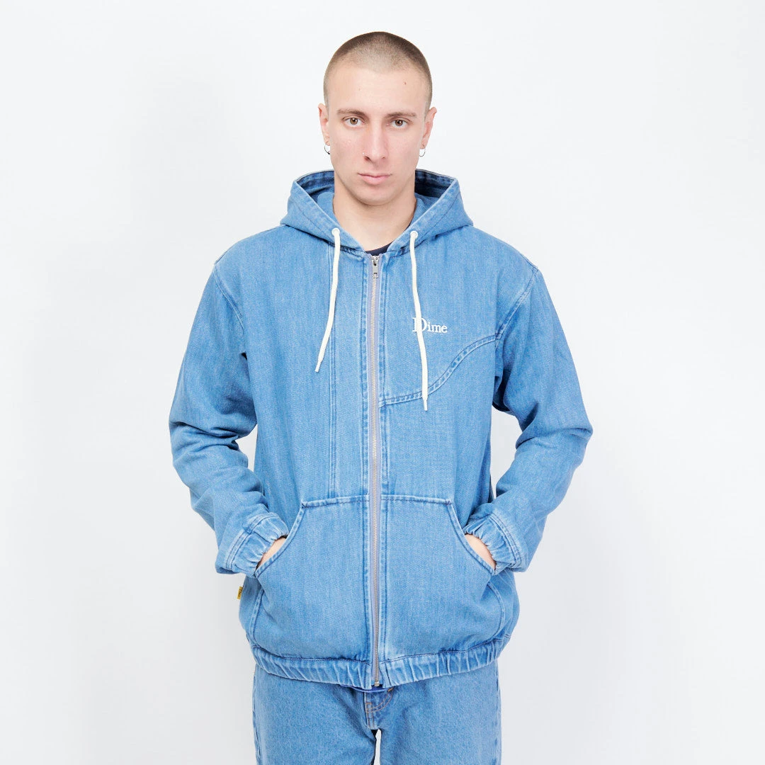 Dime - Hood Denim Bomber (Light Wash) 1 Dime - Hood Denim Bomber (Light Wash)