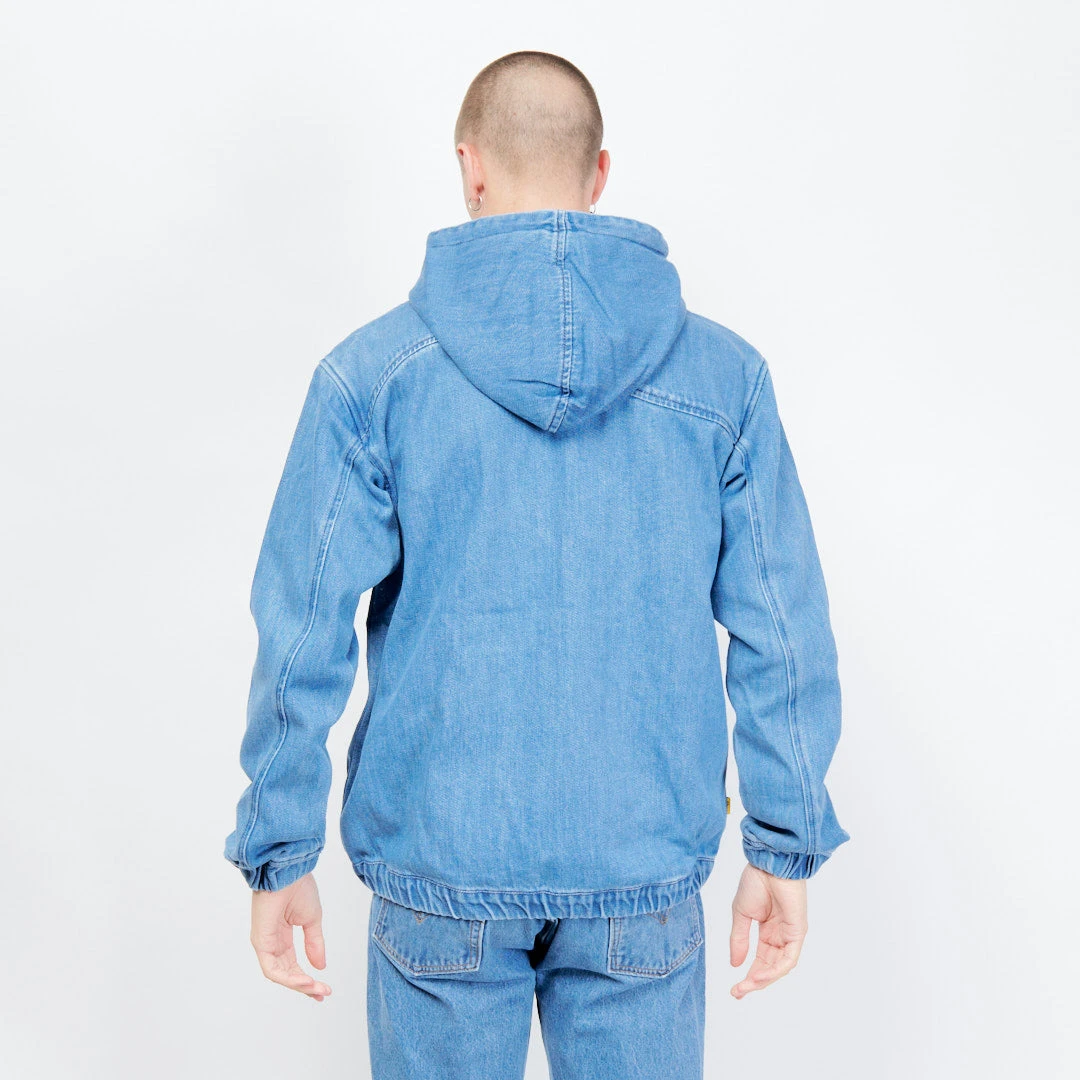 Dime - Hood Denim Bomber (Light Wash) 2 Dime - Hood Denim Bomber (Light Wash) – Image 2