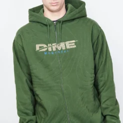Dime MTL - Speedy Zip Hoodie (Forest) -Mode Vêtement Magasin Dime MTL Speedy Zip Hoodie Forest 3