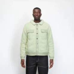 Dime - Sherpa Denim Jacket (Mist Green)