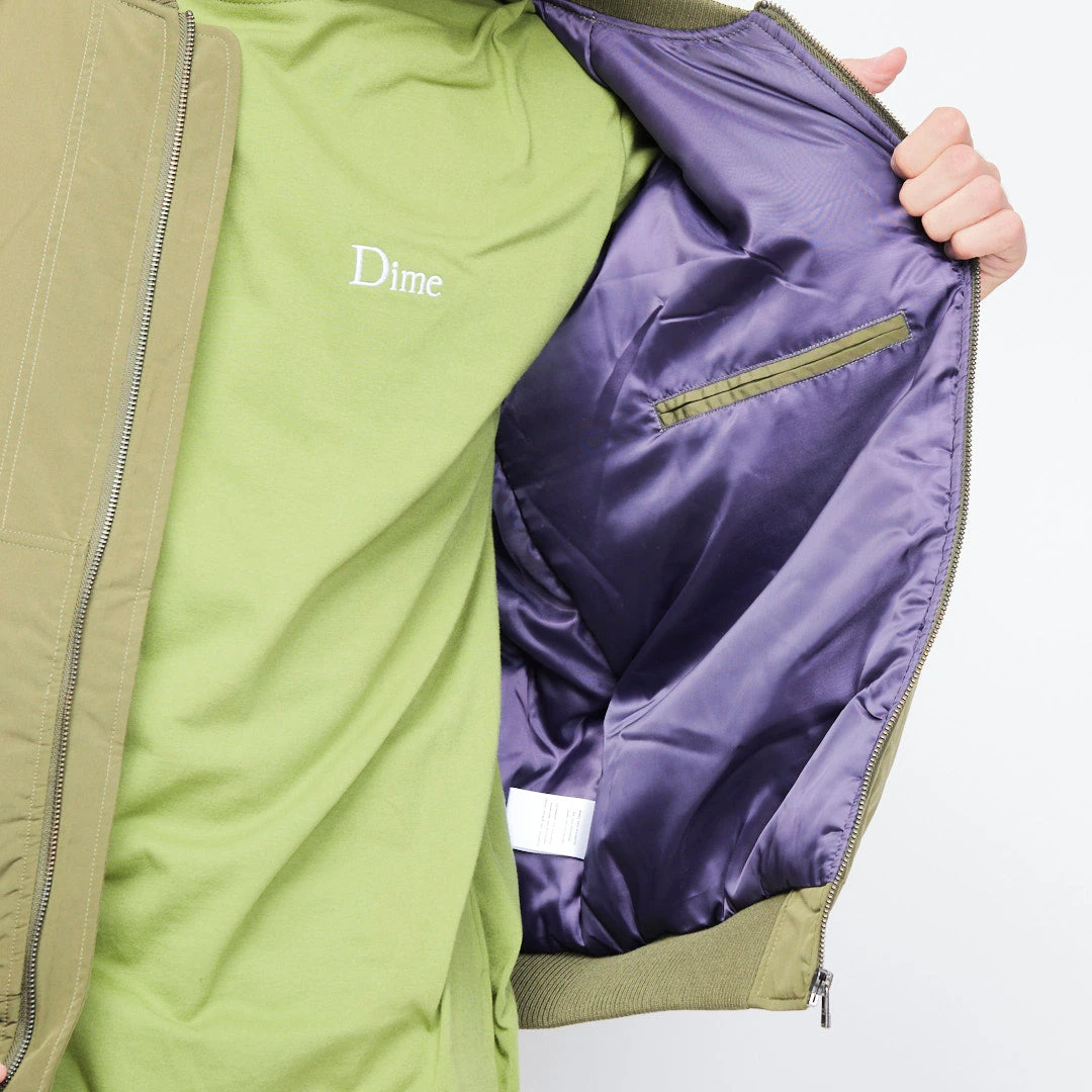 DIME - Velcro Patch Bomber Jacket (Asparagus) 6 DIME - Velcro Patch Bomber Jacket (Asparagus) – Image 6
