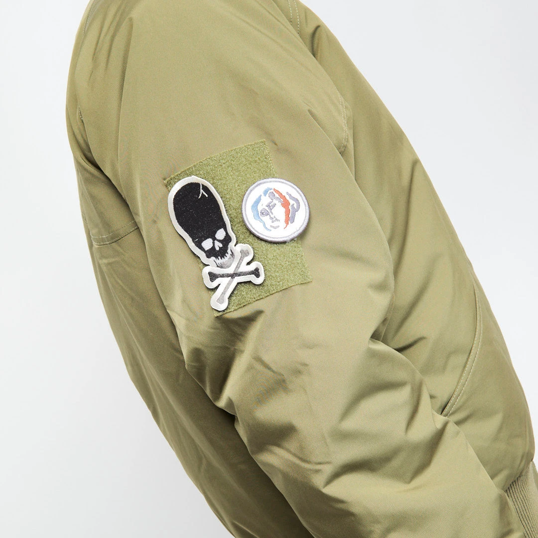 DIME - Velcro Patch Bomber Jacket (Asparagus) 2 DIME - Velcro Patch Bomber Jacket (Asparagus) – Image 2