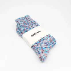 Druthers Tie Dye Yarn Crew Sock - Turquoise