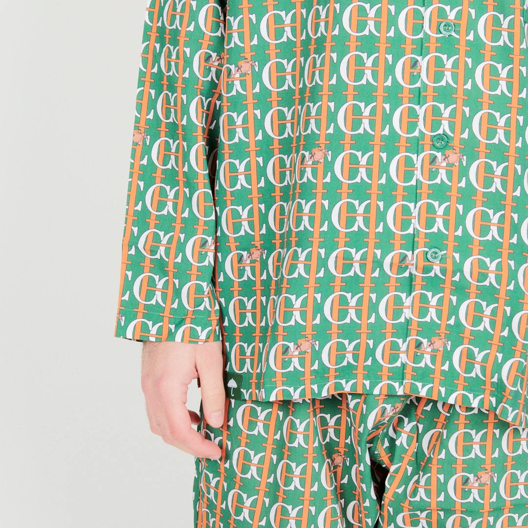 Helas Caps Co Horse Pyjama Shirt - Green 3 Helas Caps Co Horse Pyjama Shirt - Green – Image 3