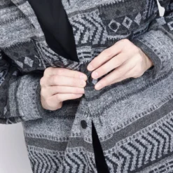 Alas Caps Co - Joshua LS Oversirt (Black/Gray) -Mode Vêtement Magasin Helas Caps Co Joshua LS Overshirt Black Grey 3