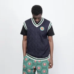 Helas Caps Co Polo Club Knitted Vest (Black)