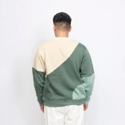 Helas Caps Co - Wavy Block Crewneck (Green/Beige) -Mode Vêtement Magasin Helas Caps Co Wavy Block Crewneck Green Beige 3