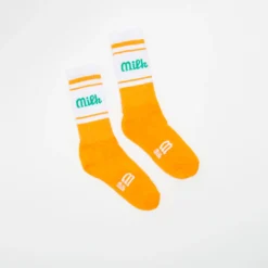 Milk Milson Socks Made In France - Orange/Green