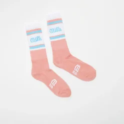 Milk Milson Socks Made In France - Rose Antico/Light Blue