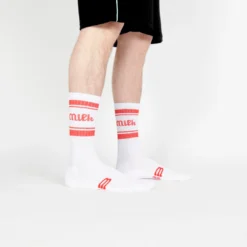 Milk Milson Socks Made In France - White / Red