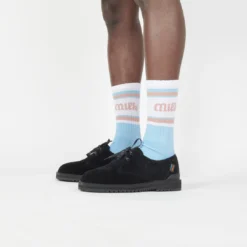 Milk Milson Socks Made In France - Light Blue/Rose Antico -Mode Vêtement Magasin Milk Milson Socks Made inFrance Light Blue Rose Antico 3