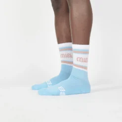Milk Milson Socks Made In France - Light Blue/Rose Antico -Mode Vêtement Magasin Milk Milson Socks Made inFrance Light Blue Rose Antico 5