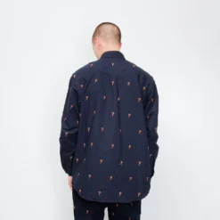 Patta - Oxford Longsleeve Shirt (Evening Blue) -Mode Vêtement Magasin Patta Oxford Longsleeve Shirt Evening Blue 3