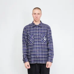 Polar Skate Co - Flannel Shirt (Rich Navy)