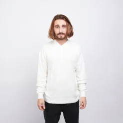 Polar Skate Co Rib Henley Longsleeve-Cloud White