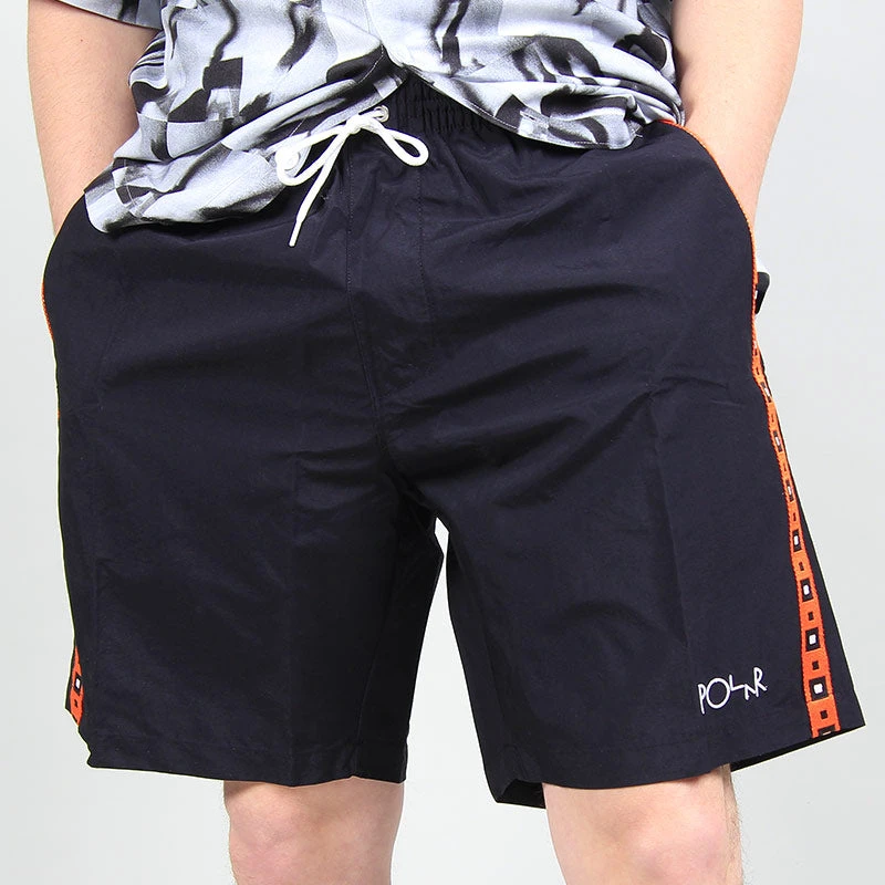 Polar Skate Co Square Stripe City Swim Shorts Black – Image 4