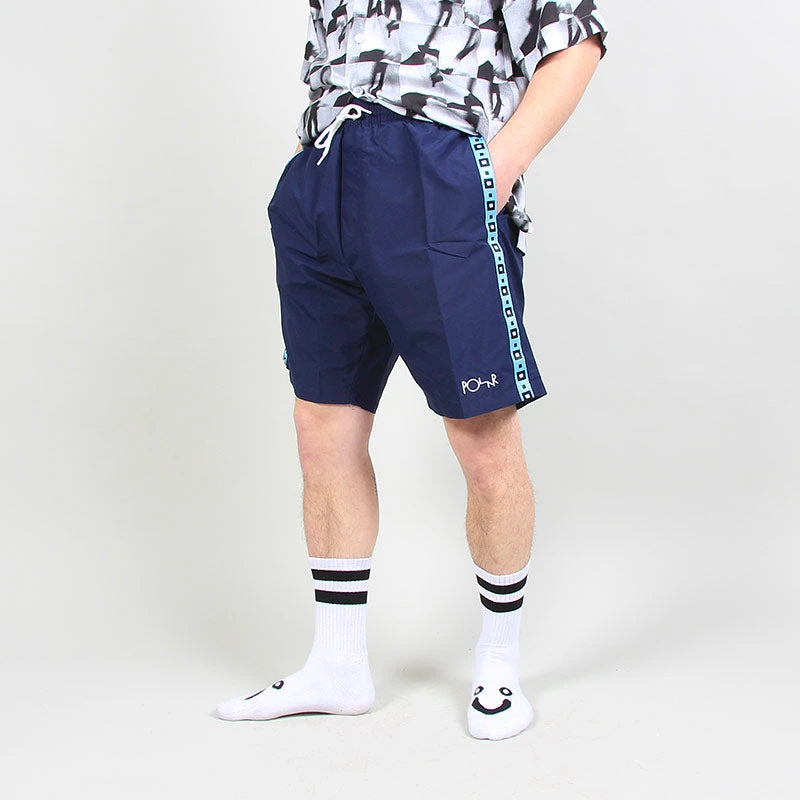 Polar Skate Co Square Stripe City Swim Navy Shorts – Image 2