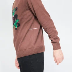 Pop Trading Company - Smoking Dragon Knitted Crewneck (Rain Drum) -Mode Vêtement Magasin Pop Trading Company Smoking Dragon Knitted Crewneck Rain Drum 3