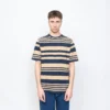 Pop Trading Company - Striped Logo T-Shirt (Sesame)