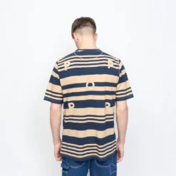 Pop Trading Company - Striped Logo T-Shirt (Sesame) -Mode Vêtement Magasin Pop Trading Company Striped Logo T ShirtSesame 3