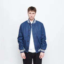 Pop Trading Company - Varsity Jacket (Denim) -Mode Vêtement Magasin Pop Trading Company Varsity Jacket Denim 5