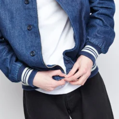 Pop Trading Company - Varsity Jacket (Denim) -Mode Vêtement Magasin Pop Trading Company Varsity Jacket Denim 6