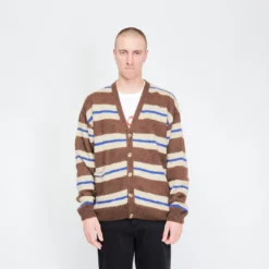 Pop Trading Company - Striped Cardigan (Rain Drum)