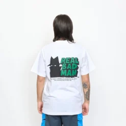 Real Bad Man - Classic Watch Organic SS Tee (White) -Mode Vêtement Magasin Real Bad Man Classic Watch Organic SS Tee White 3