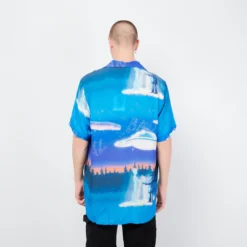 Real Bad Man - Interplanetary Vacation S/S Shirt (Blue) -Mode Vêtement Magasin Real Bad Man Interplanetary Vacation S S Shirt Blue 3