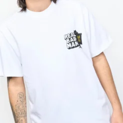 Real Bad Man - Who Goes There SS Organic Tee (White) -Mode Vêtement Magasin Real Bad Man Who Goes There SS Organic Tee White 3