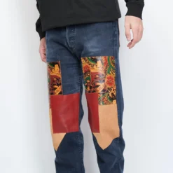 SL Supply - Jeans Leather Patch (washed Black) -Mode Vêtement Magasin SL Supply Jeans Leather Patch Washed Black 5