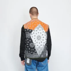 SL Supply - Liner Bandana Reversible Jacket (Orange/White/Black) -Mode Vêtement Magasin SL Supply Liner Bandana Veste Reversible Orange White Black 4