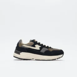 Stepney Workers Club - Amiel S -Strike Suede Mix (Black/Gray)