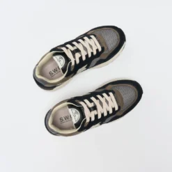 Stepney Workers Club - Amiel S -Strike Suede Mix (Black/Gray) -Mode Vêtement Magasin Stepney Workers Club Amiel S Strike Suede Mix Black Grey 7