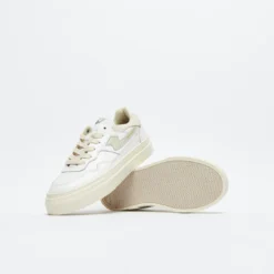 Stepney Workers Club - Pearl S-Strike Leather (White/Putty) -Mode Vêtement Magasin Stepney Workers Club Pearl S Strike Leather White Putty 3