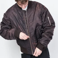 Stussy - Dyed Nylon Bomber (Brown) -Mode Vêtement Magasin Stussy Dyed Nylon Bomber Brown 3