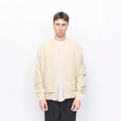 Stussy - Linen Beach Bomber (Natural) -Mode Vêtement Magasin Stussy Linen Beach Bomber Natural 1