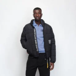 The New Originals - Cloud 9 -Dots Down Jacket (Black) -Mode Vêtement Magasin The New Originals Cloud 9 Dots Down Jacket Black 1