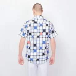 The Quiet Life - Grid Button Down Shirt (Multi) -Mode Vêtement Magasin The Quiet Life Grid Button Down Shirt Multi 3
