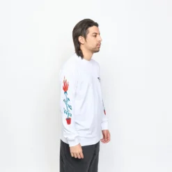 Tired Skateboards - Nothing LS Tee Organic (White) -Mode Vêtement Magasin Tired Skateboards Nothing Ls Organic Tee White 1 1