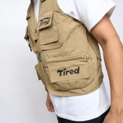 Tired Skateboards - OG Fishing Vest (Khaki) -Mode Vêtement Magasin Tired Skateboards OG Fishing Vest Khaki 5